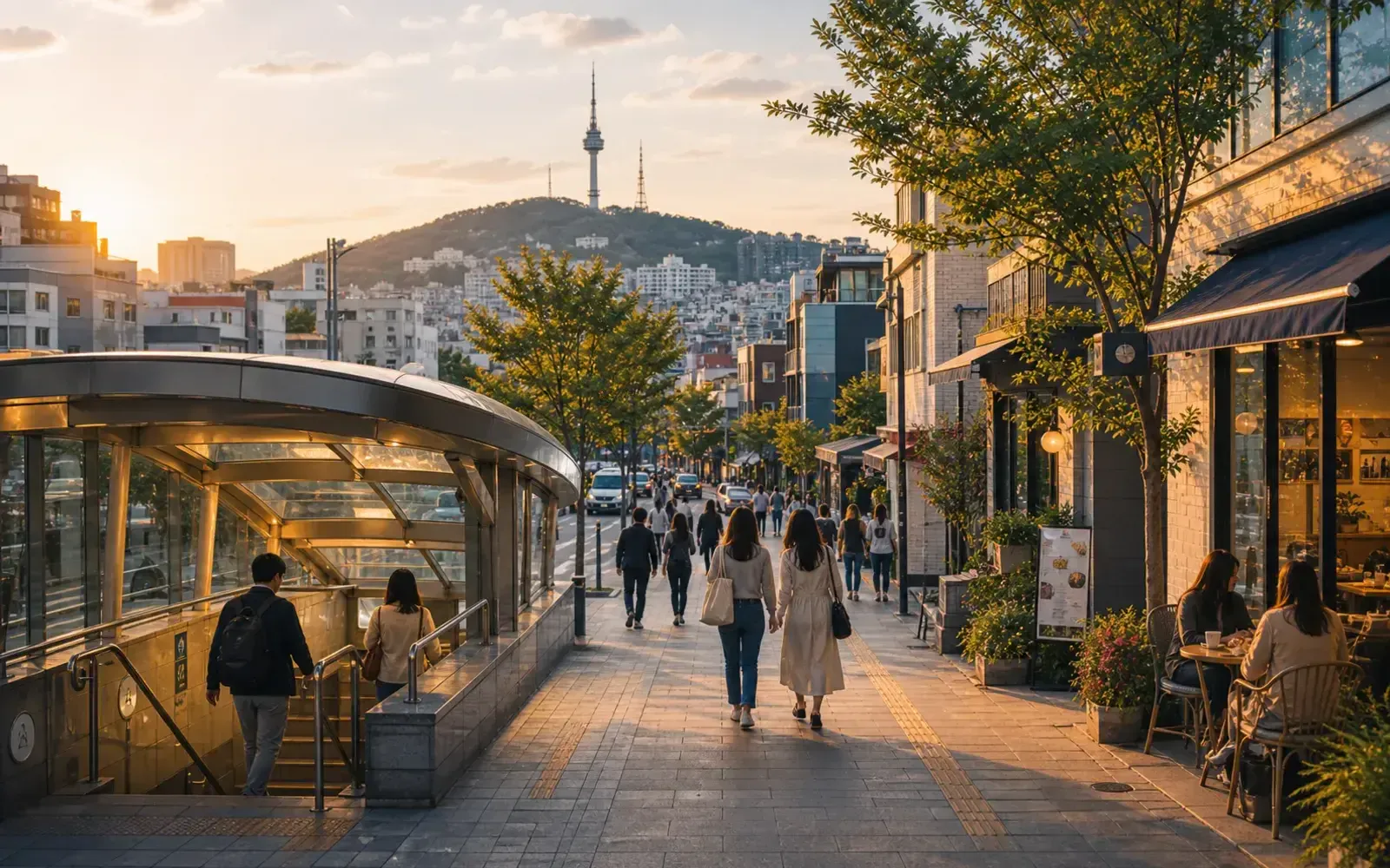 Editorial illustration for Best Seoul Neighborhoods for First-Time Visitors
